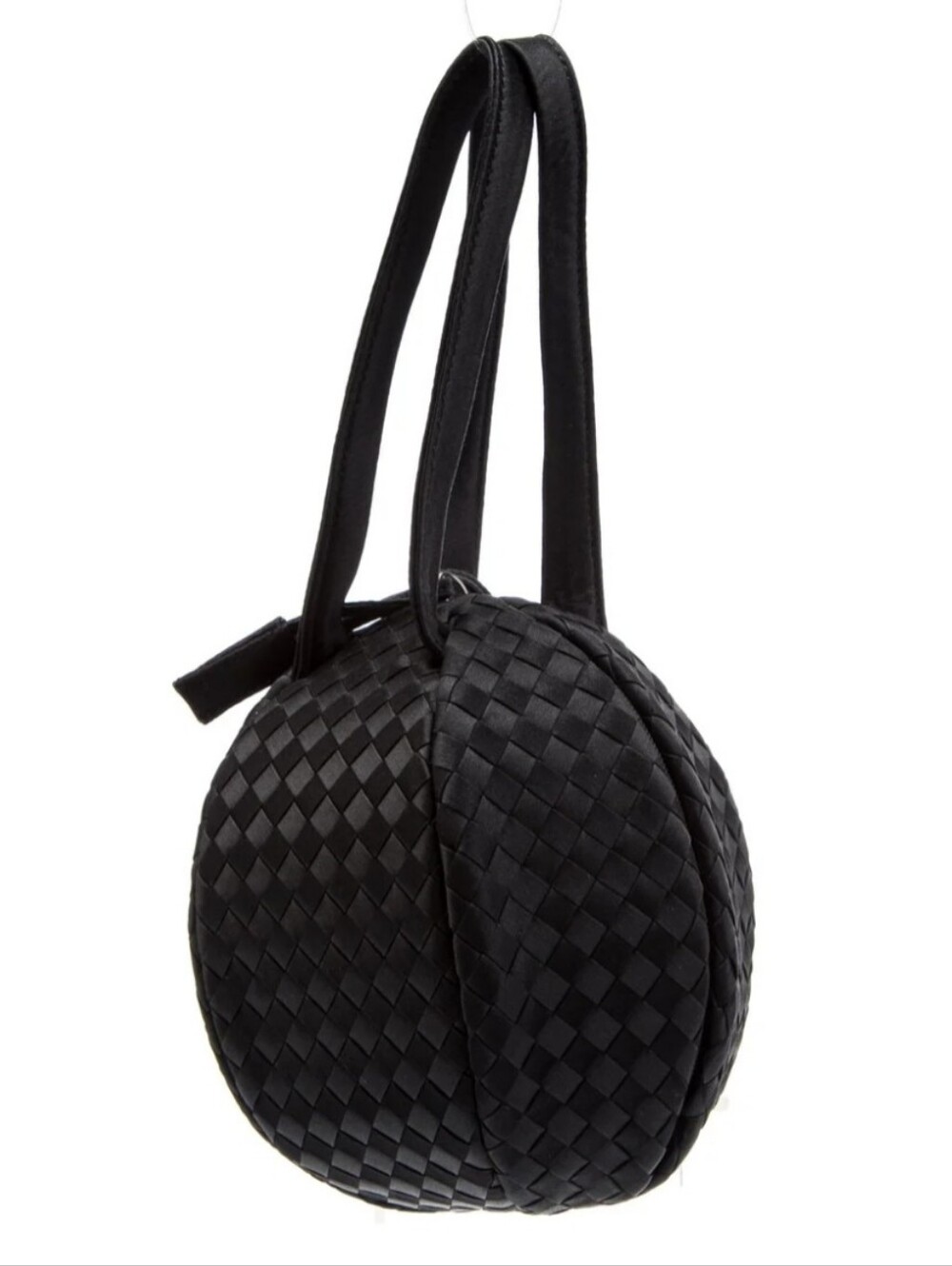 Bottega Veneta Intrecciato Woven Round Evening Bag Satin NWT, COA, & Dust Bag